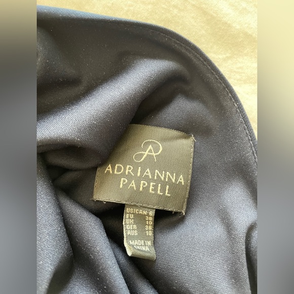 ADRIANNA PAPELL | Bateau Neck Two-Tone Short Dress, Size 6 - Picture 10 of 10